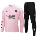 Conjunto Agasalho Treino PSG 24/25 - Rosa e Branco