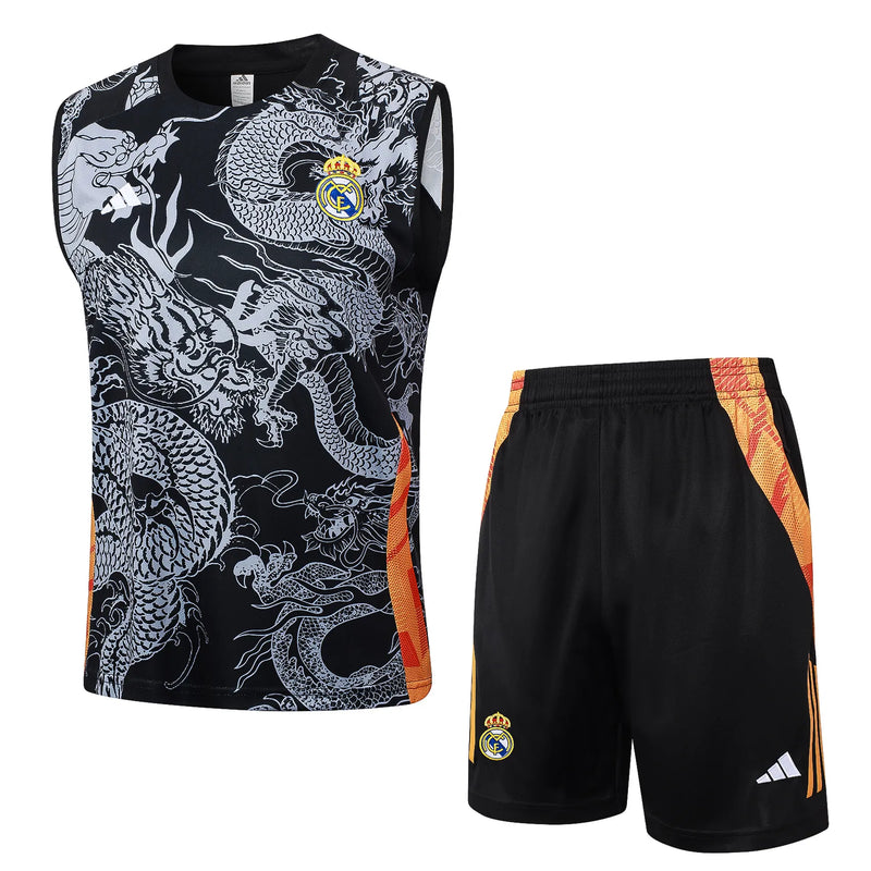 Conjunto Real Madrid Treino Regata 24/25 - Cinza Dragão